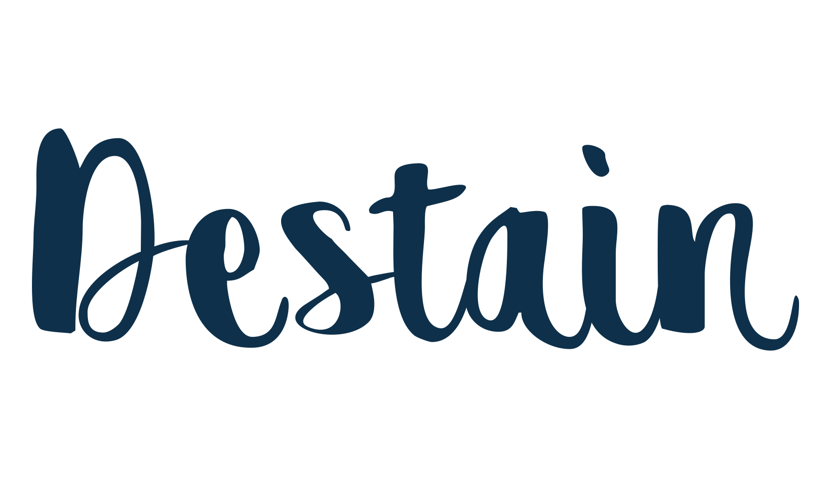 Destain (destain), script brush fancy decorative calligraphy font preview