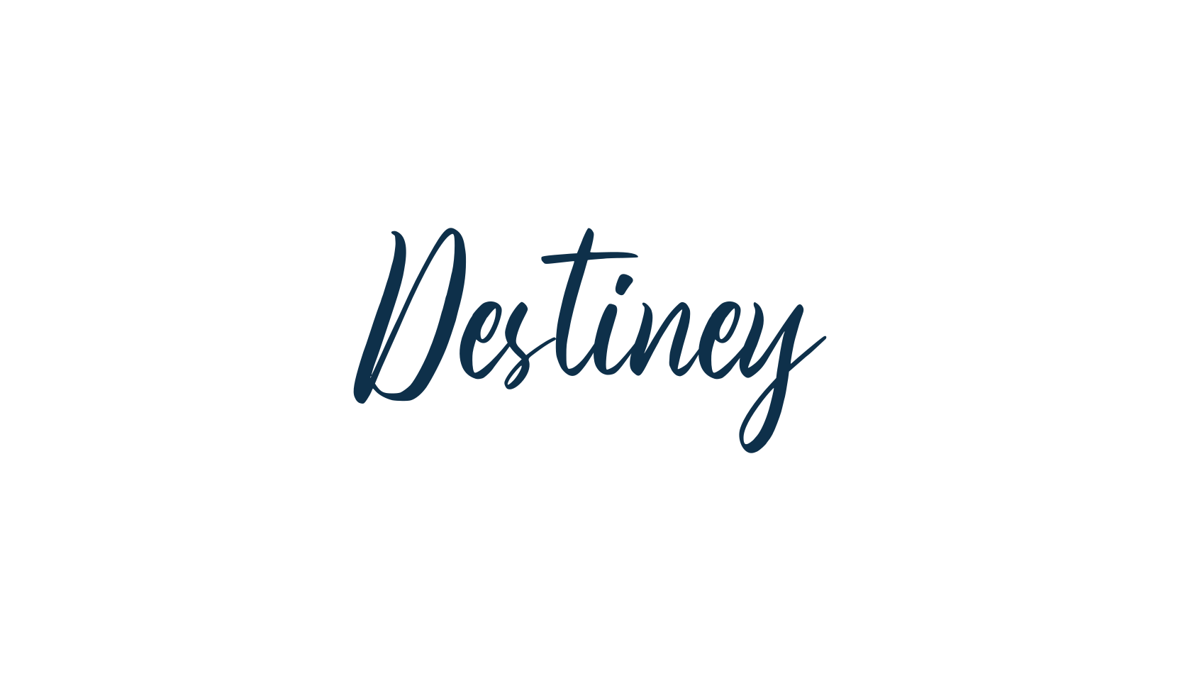 Destiney, script handwritten fancy decorative calligraphy font preview