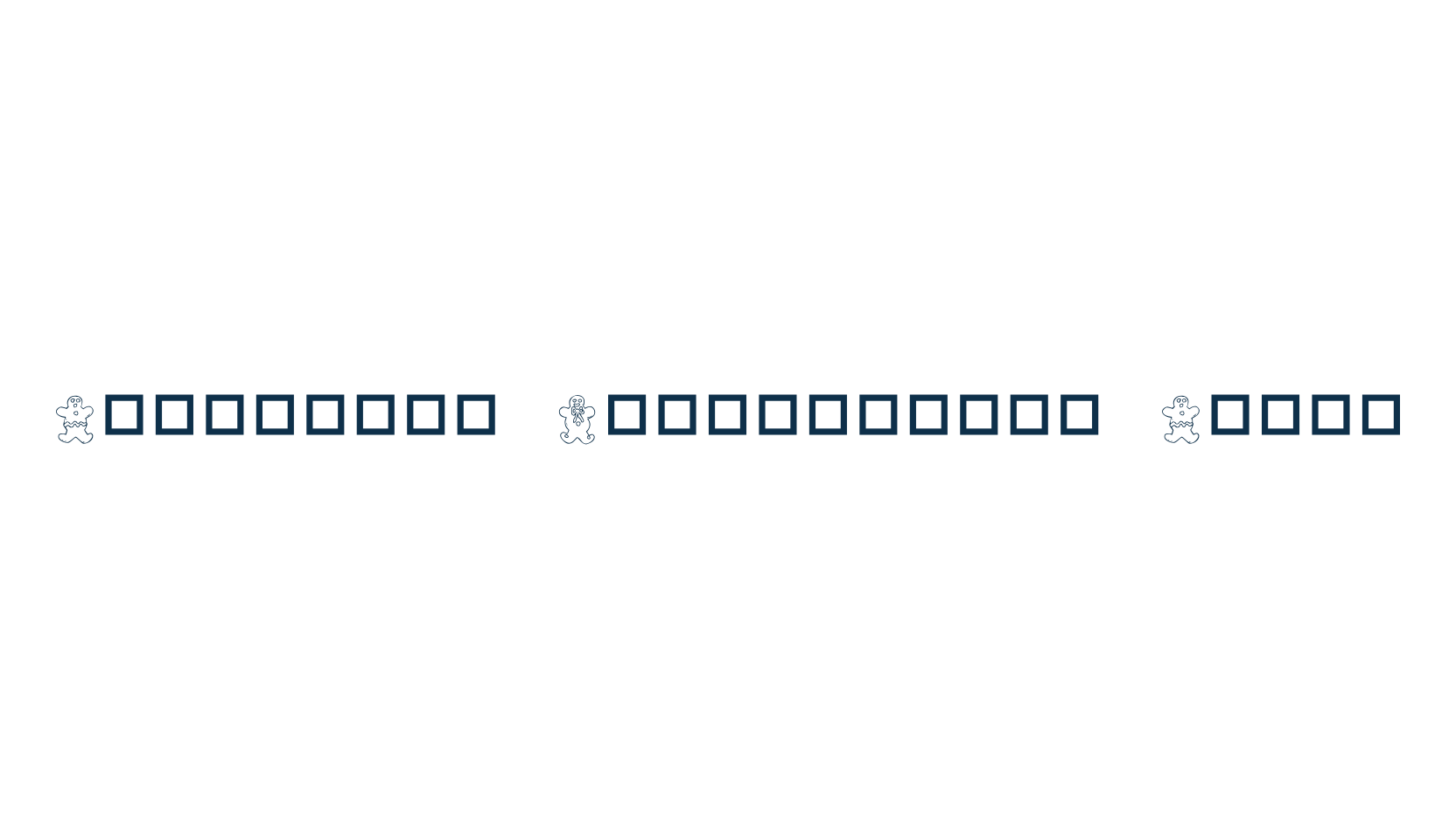 Destiny's Gingerbread Dings, fancy decorative font preview