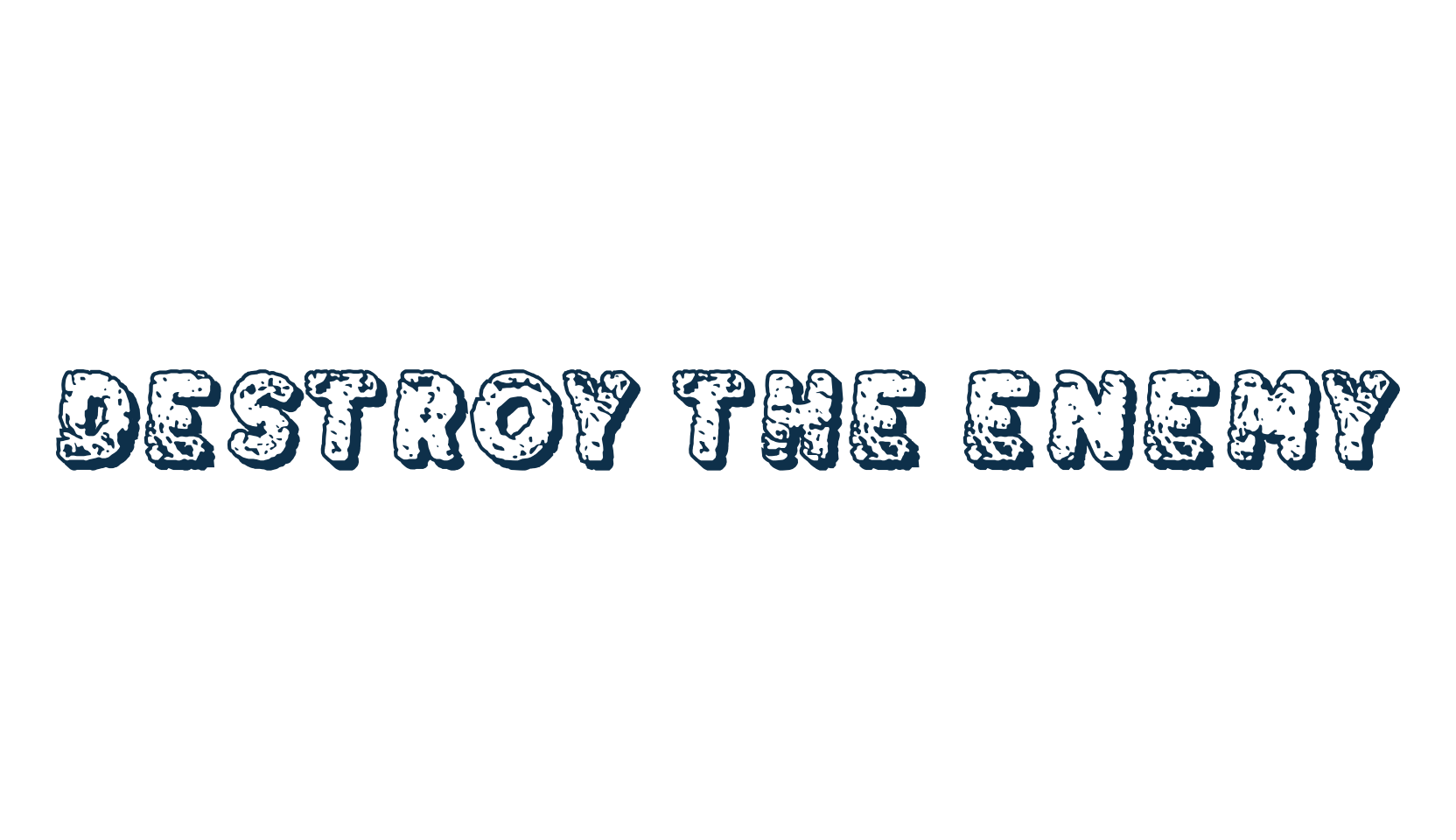Destroy the Enemy, destroy font preview