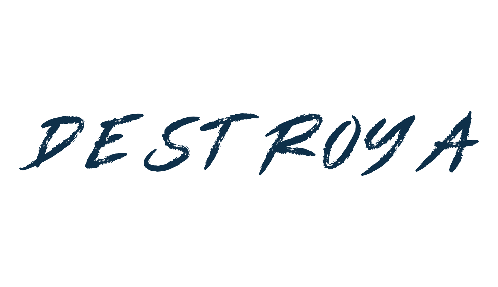 Destroya, script brush fancy decorative calligraphy font preview