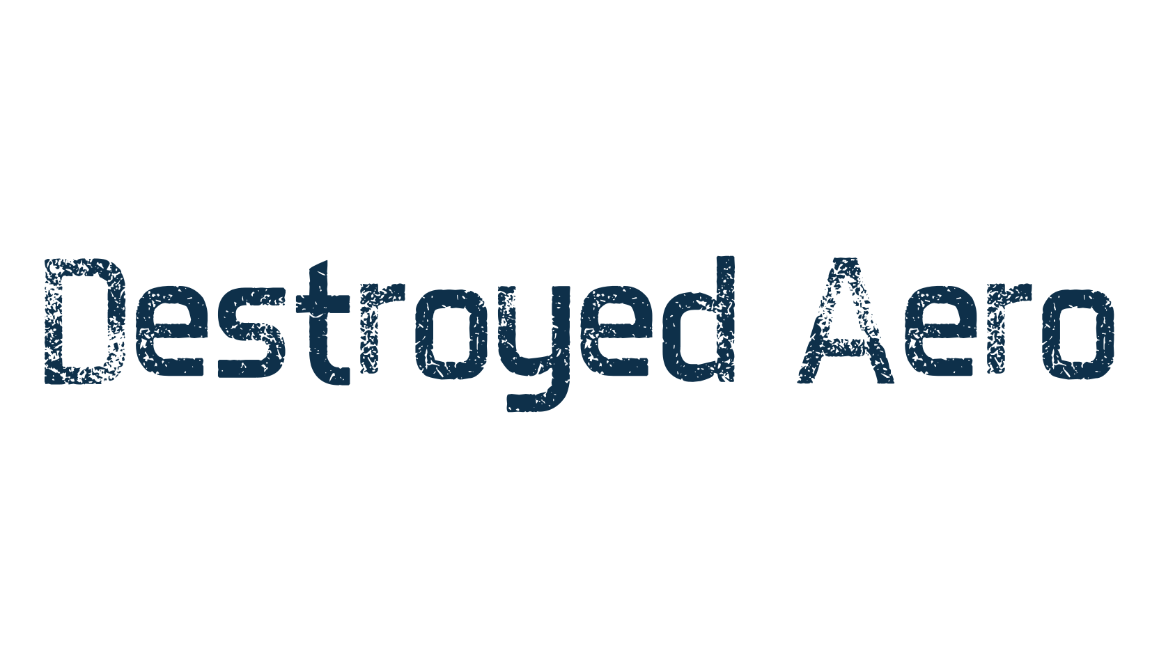 Destroyed Aero, eroded font preview