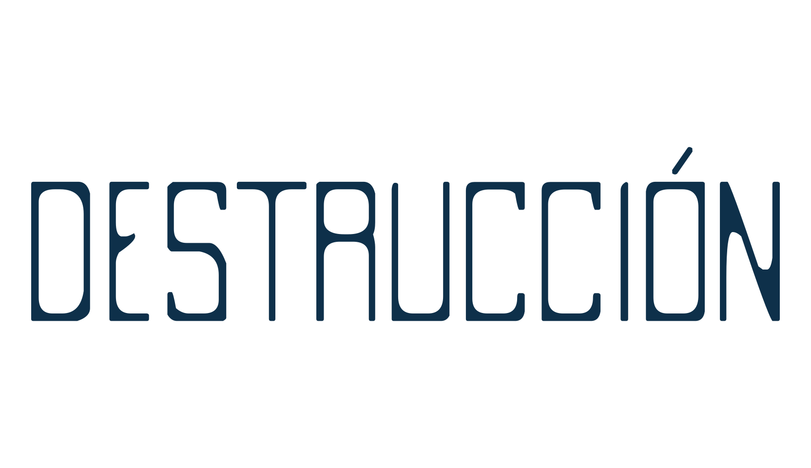 Destrucción, various font preview
