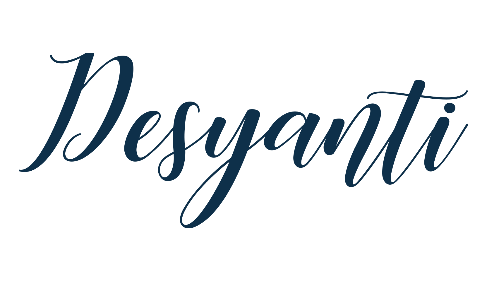 Desyanti, script calligraphy fancy decorative font preview