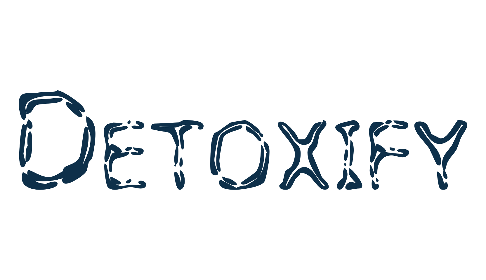 Detoxify, fancy distorted decorative font preview