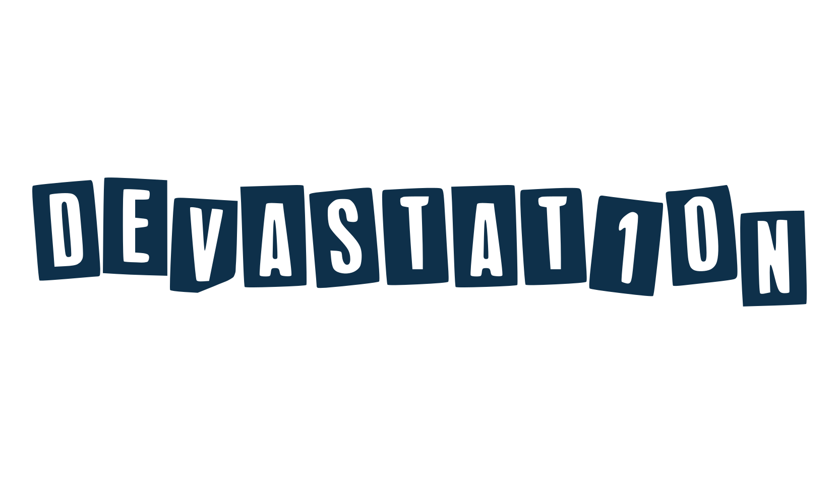 Devastation, fancy distorted decorative font preview
