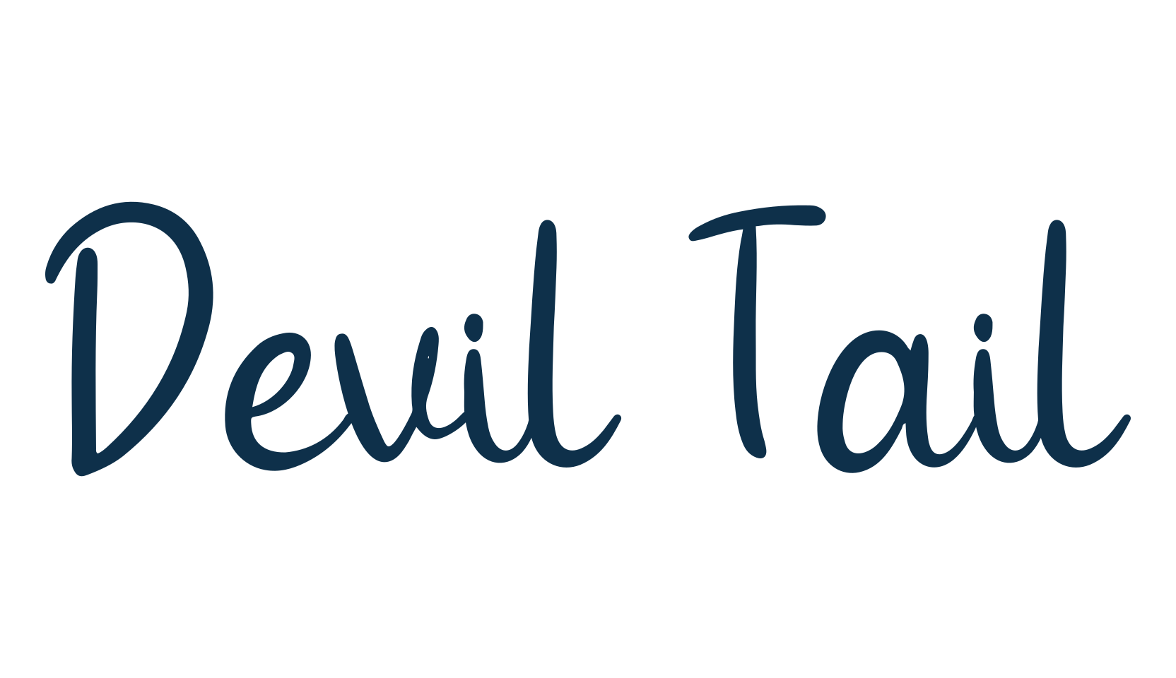 Devil Tail, fancy various decorative script calligraphy font preview