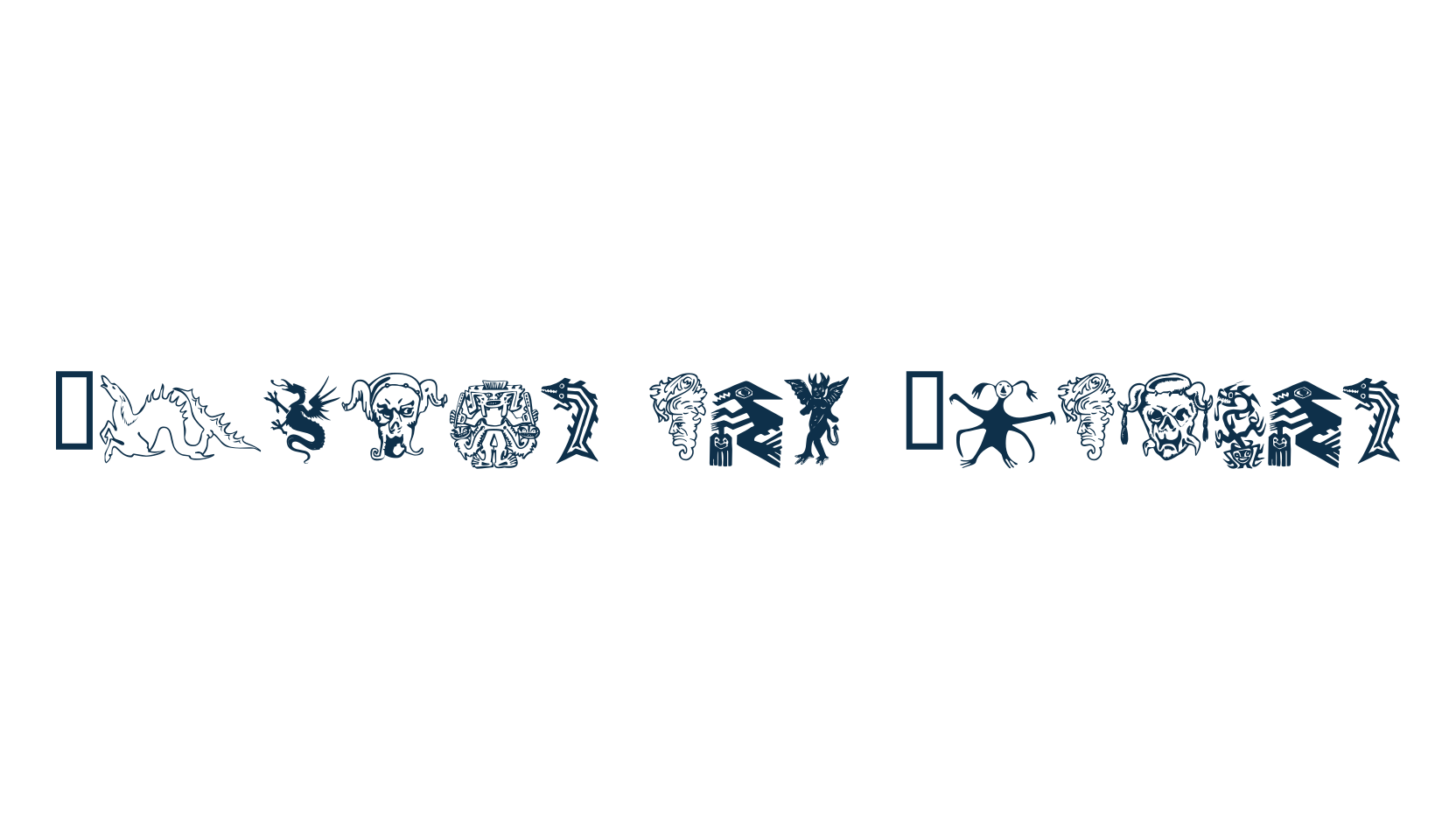 Devils and Dragons, display market font preview
