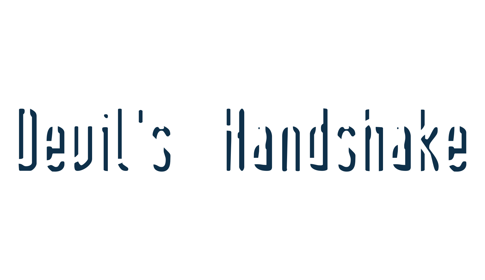 Devil's Handshake, fancy eroded decorative font preview