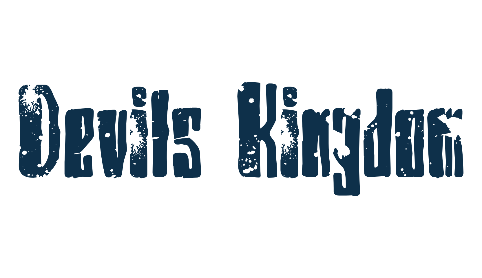 Devils Kingdom, destroy font preview