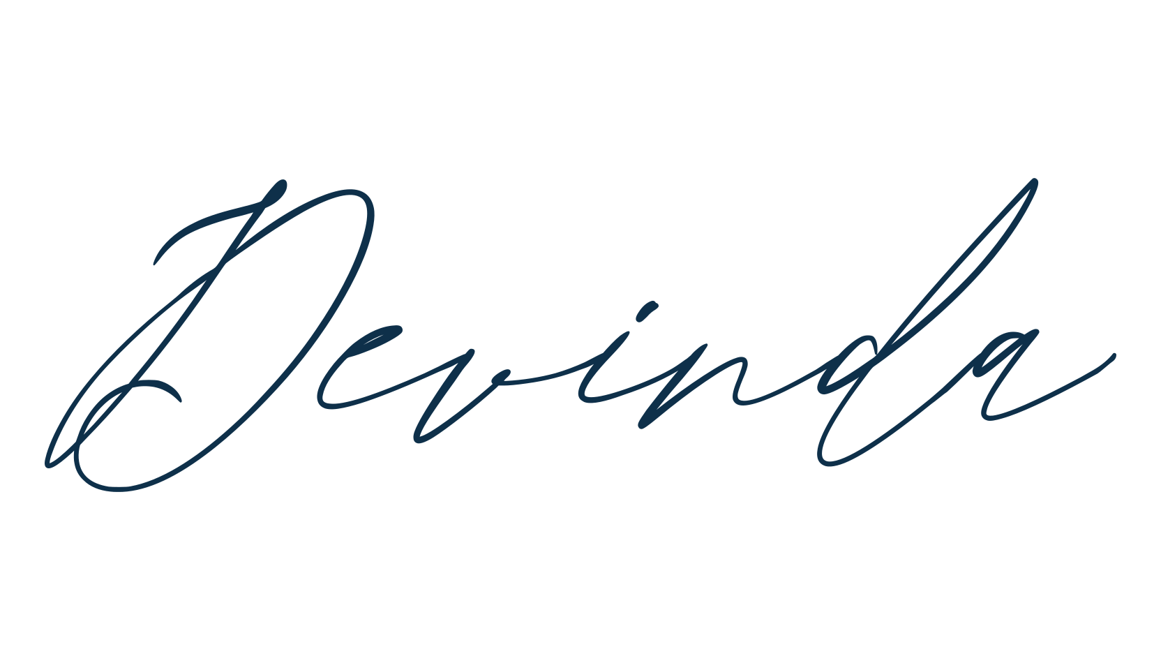 Devinda, script handwritten fancy decorative calligraphy font preview
