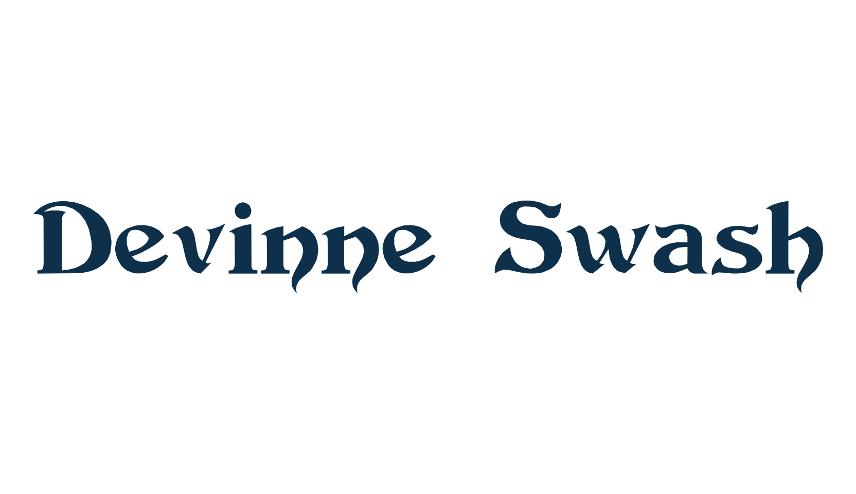 Devinne Swash, retro font preview