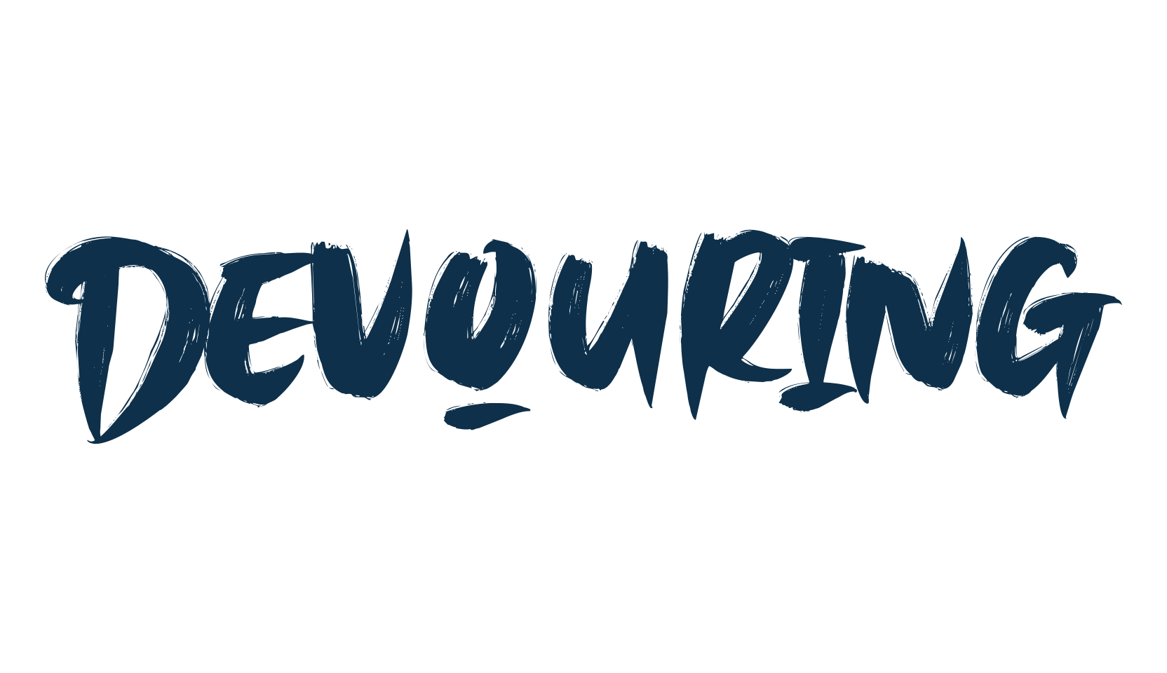 Devouring, brush font preview