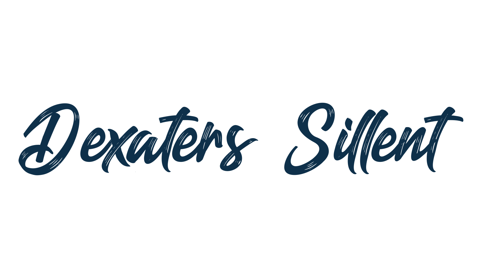 Dexaters Sillent, script brush fancy decorative calligraphy font preview