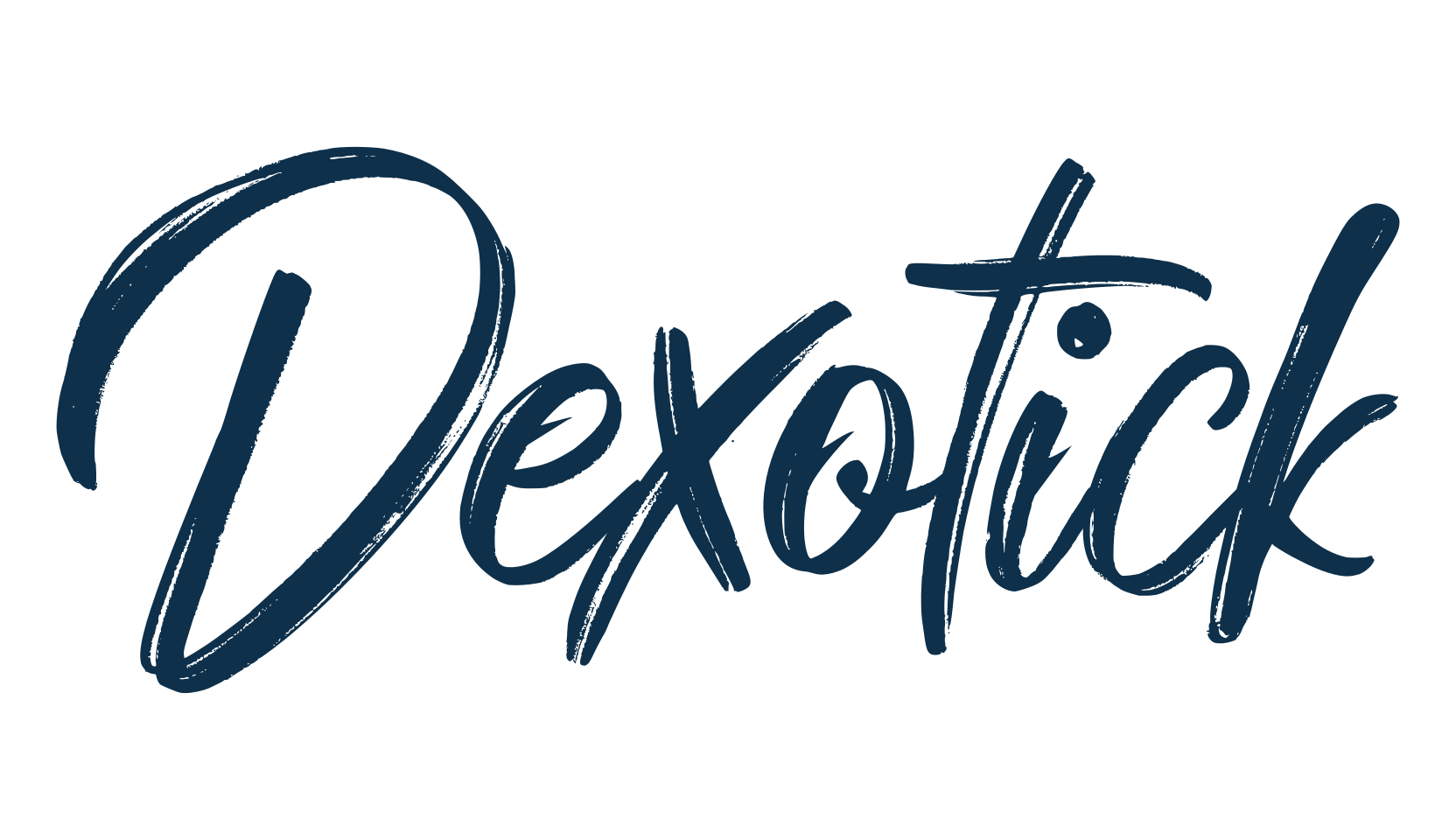 Dexotick, script brush fancy decorative calligraphy font preview