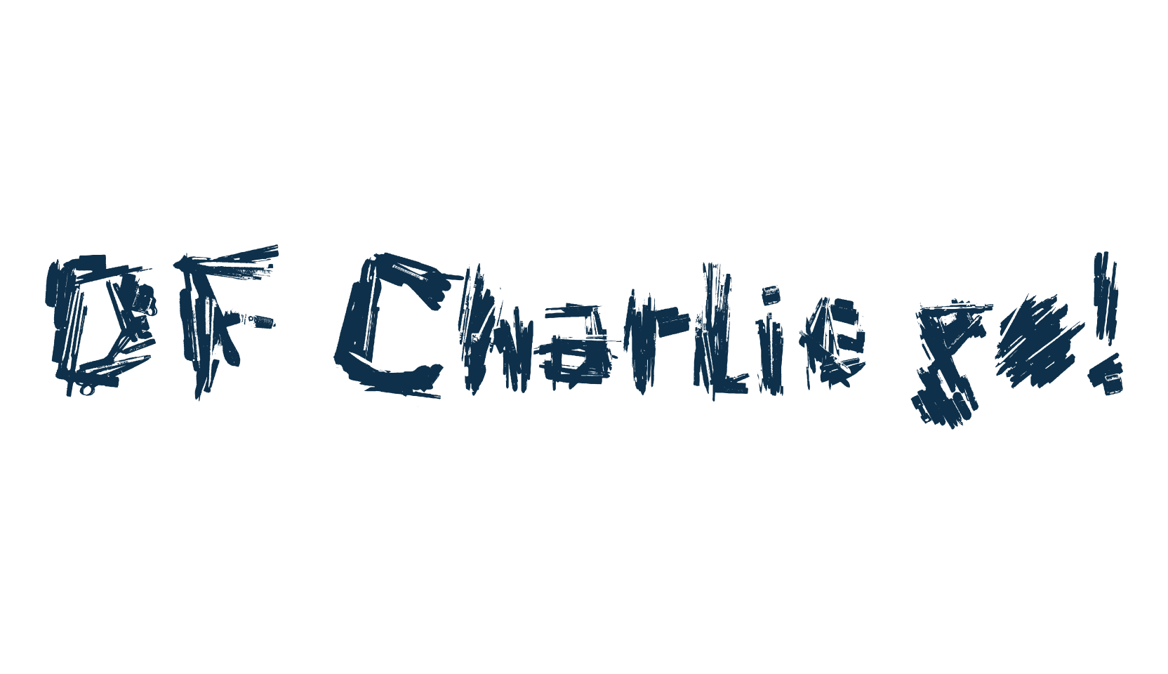 DF Charlie go!, script trash fancy decorative calligraphy font preview