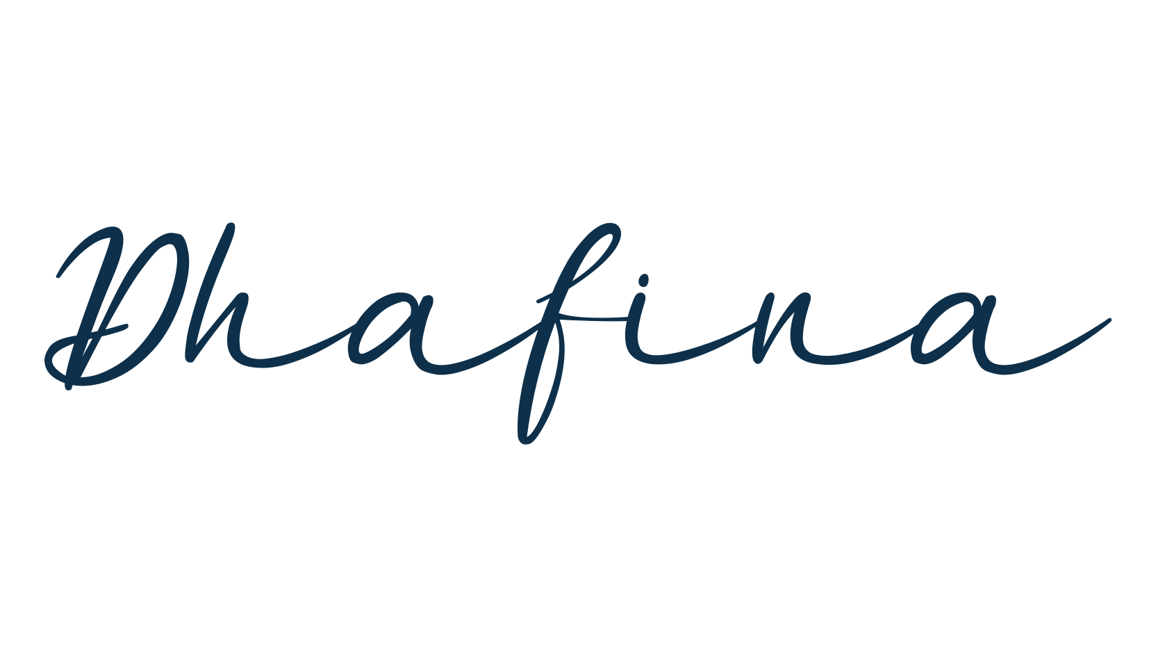 Dhafina, handwriting font preview