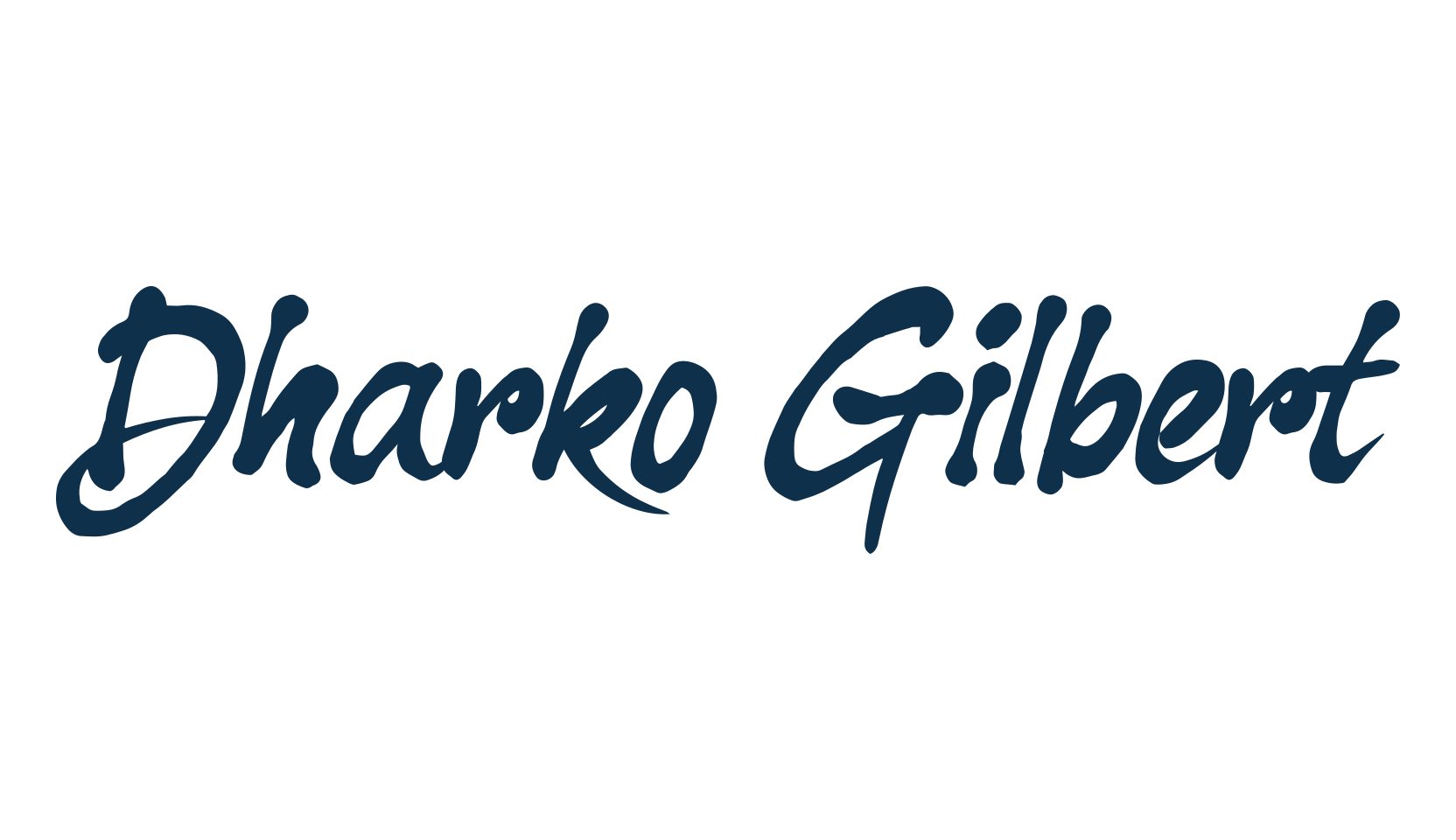 Dharko Gilbert, script brush fancy decorative calligraphy font preview