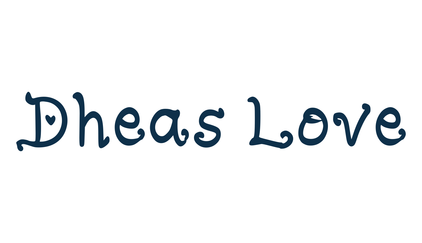 Dheas Love, curly font preview