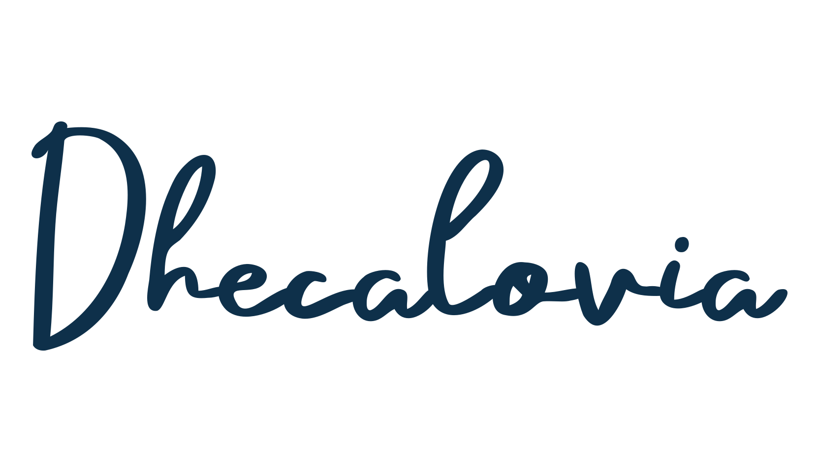 Dhecalovia, handwriting font preview