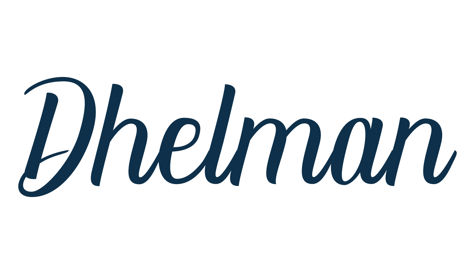 Dhelman, script calligraphy fancy decorative font preview