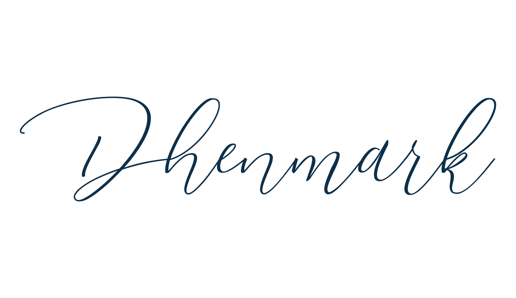 Dhenmark, calligraphy font preview