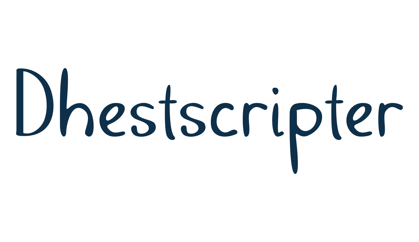 Dhestscripter, handwriting font preview