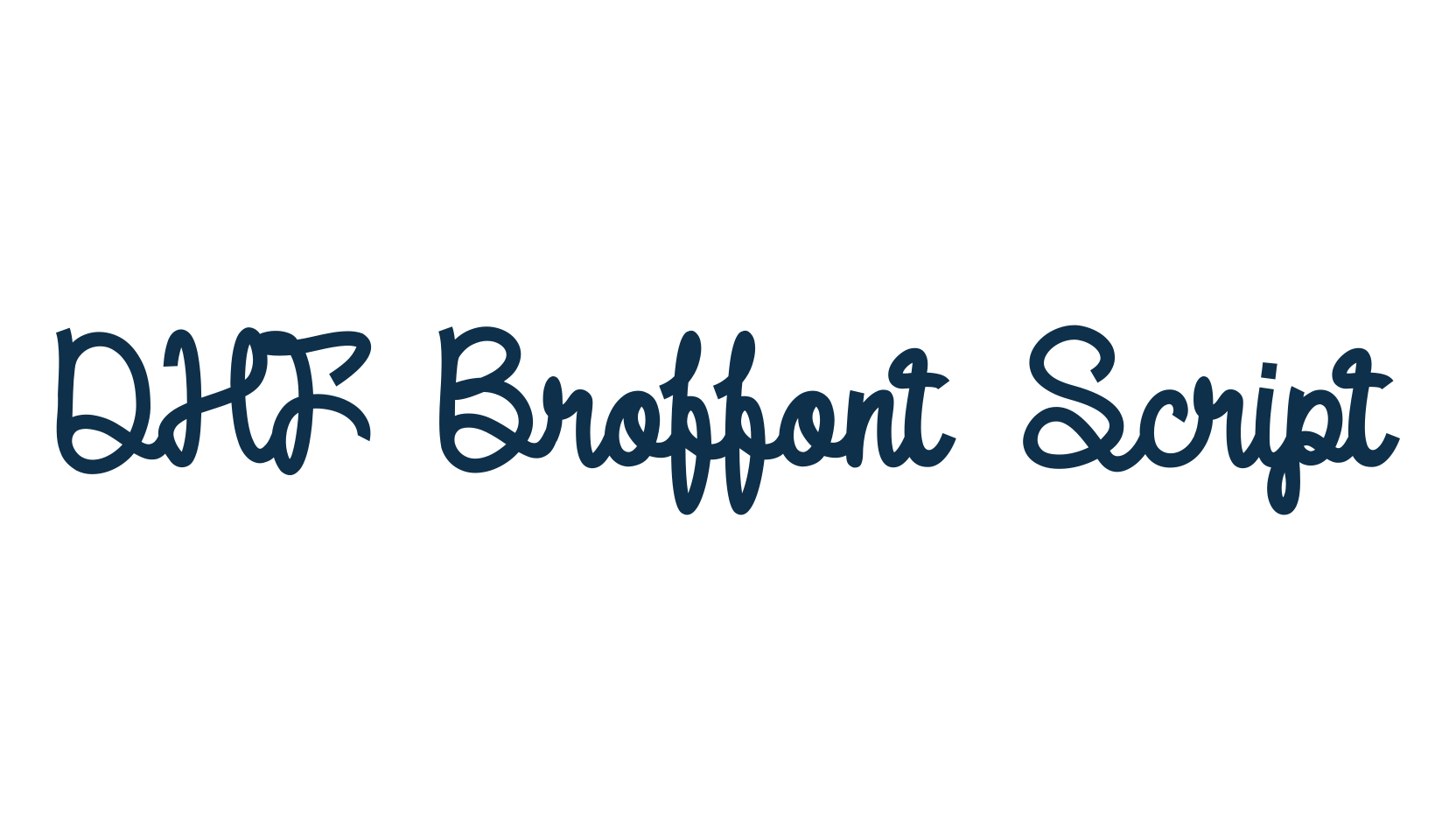 DHF Broffont Script, display market font preview