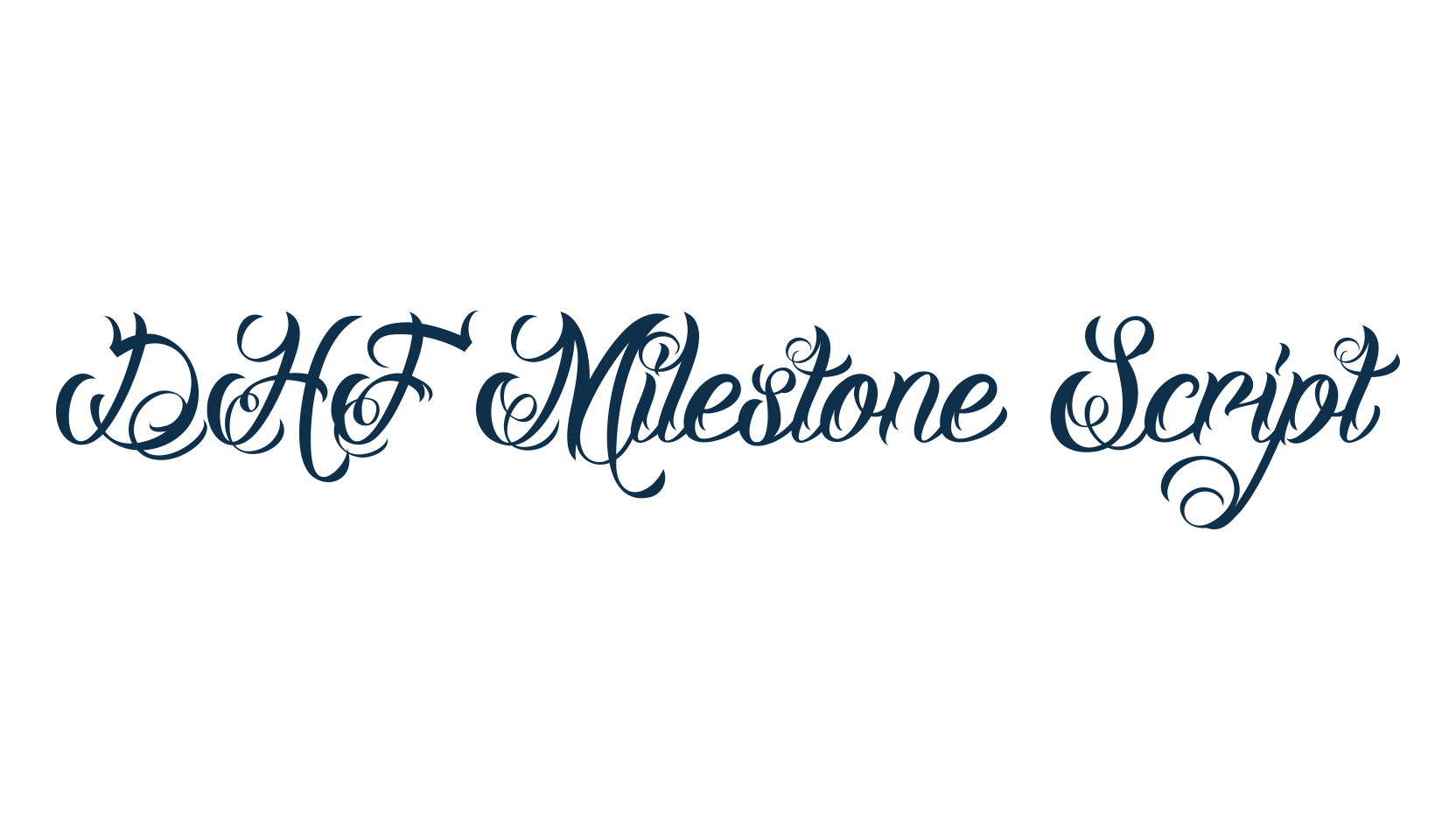 DHF Milestone Script, script calligraphy fancy decorative font preview