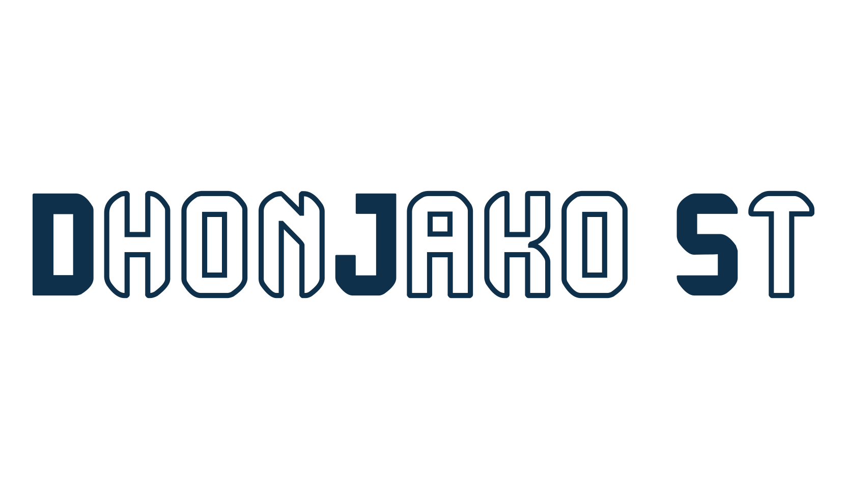 DhonJako St, fancy various decorative font preview