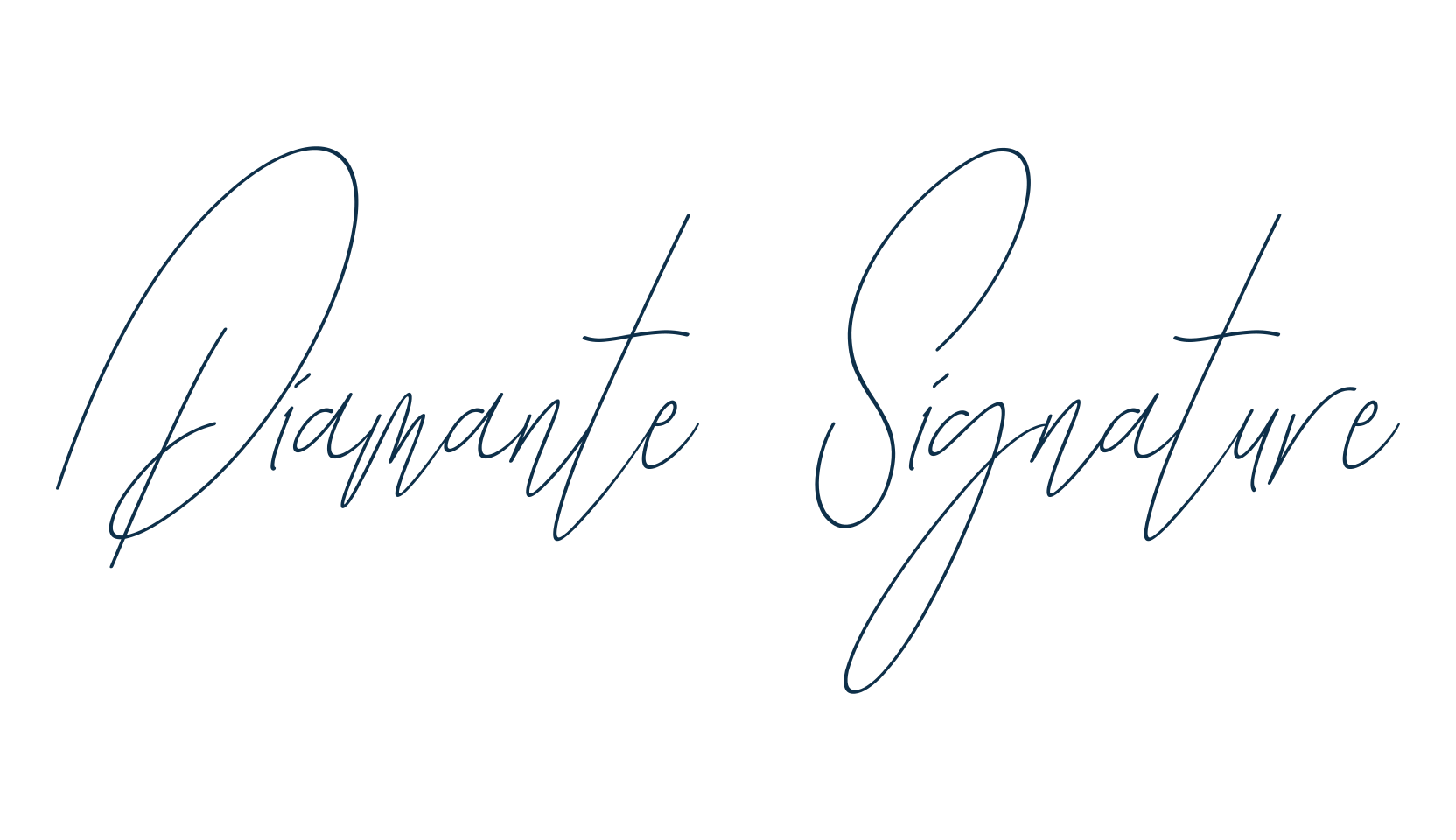 Diamante Signature, script handwritten fancy decorative calligraphy font preview