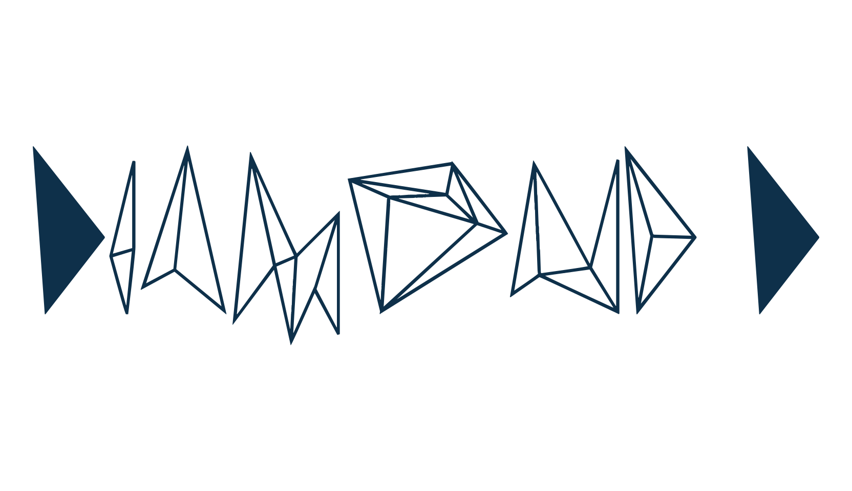 Diamond D, decorative font preview