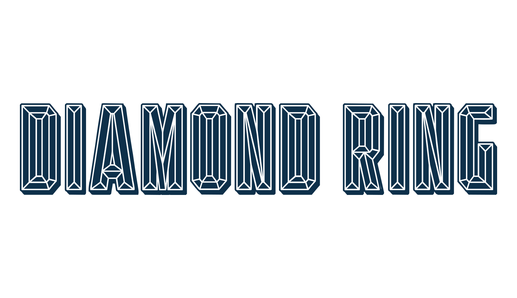 Diamond Ring, fancy decorative font preview