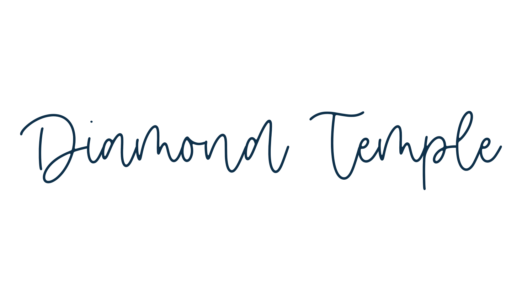 Diamond Temple, handwriting font preview