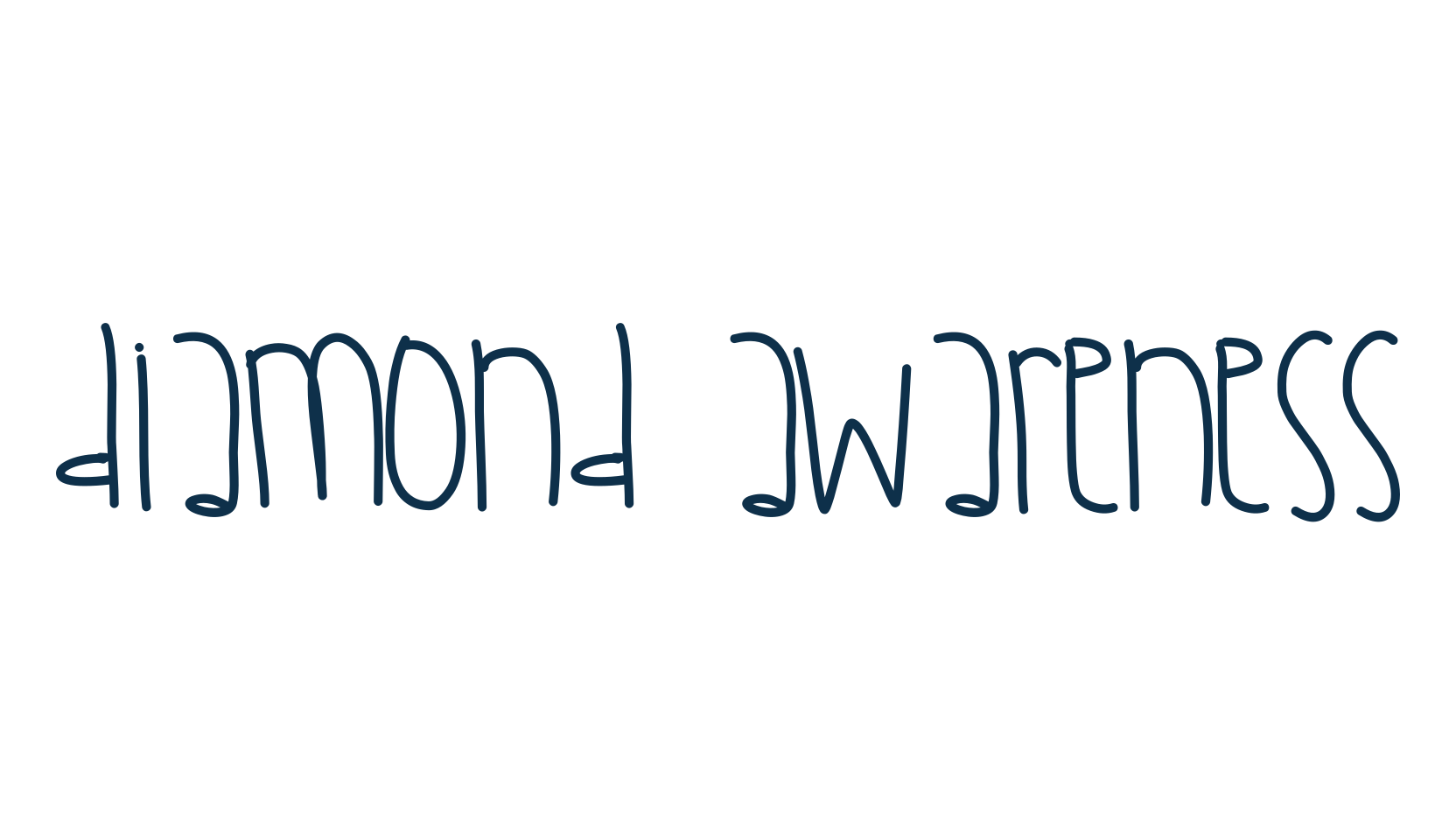 Diamond Awareness, handwriting font preview
