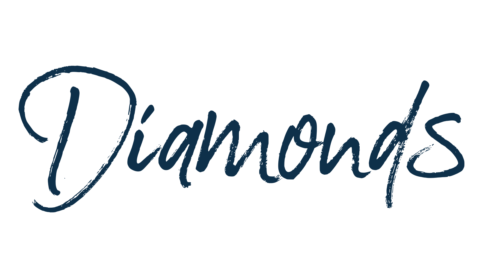 Diamonds (diamonds-2), handwriting font preview