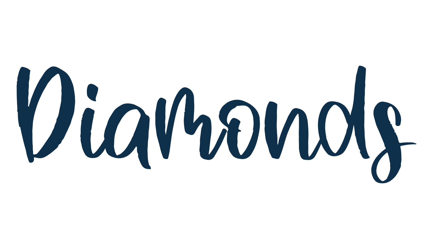 Diamonds, script handwritten fancy decorative calligraphy font preview