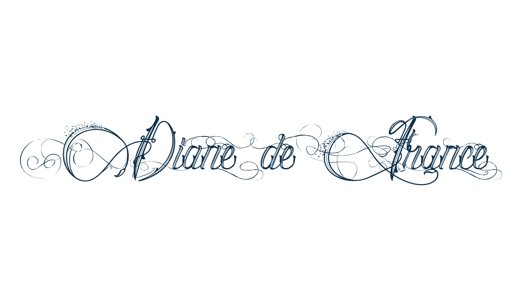 Diane de France, script calligraphy fancy decorative font preview