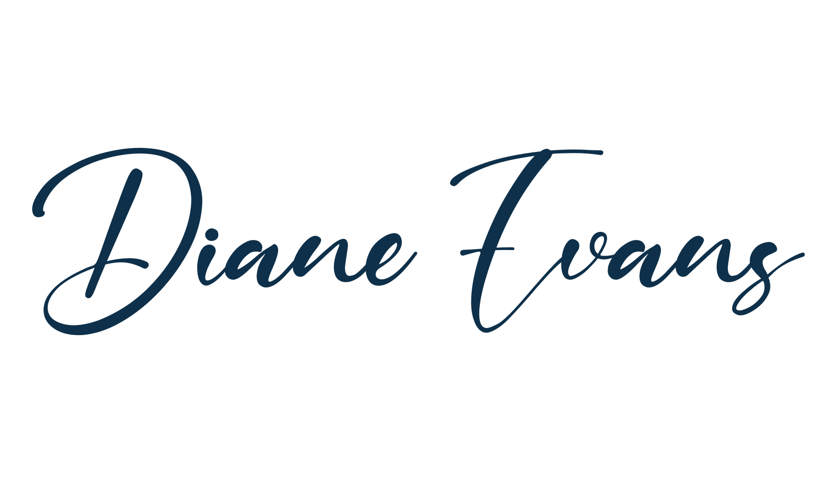 Diane Evans, script handwritten fancy decorative calligraphy font preview