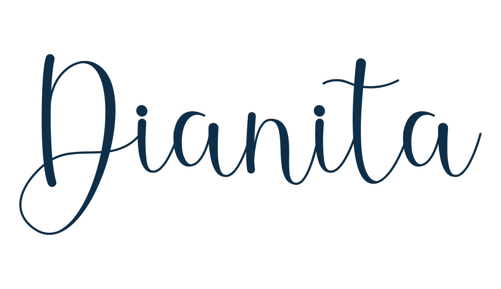 Dianita, calligraphy font preview