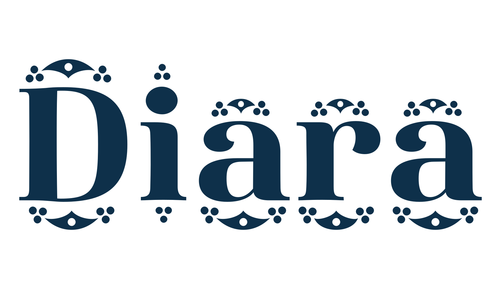 Diara, decorative font preview