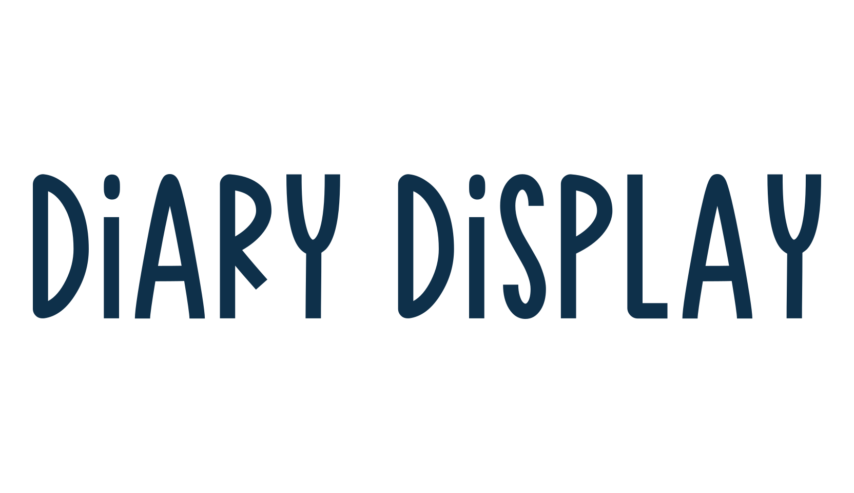 Diary Display, various font preview
