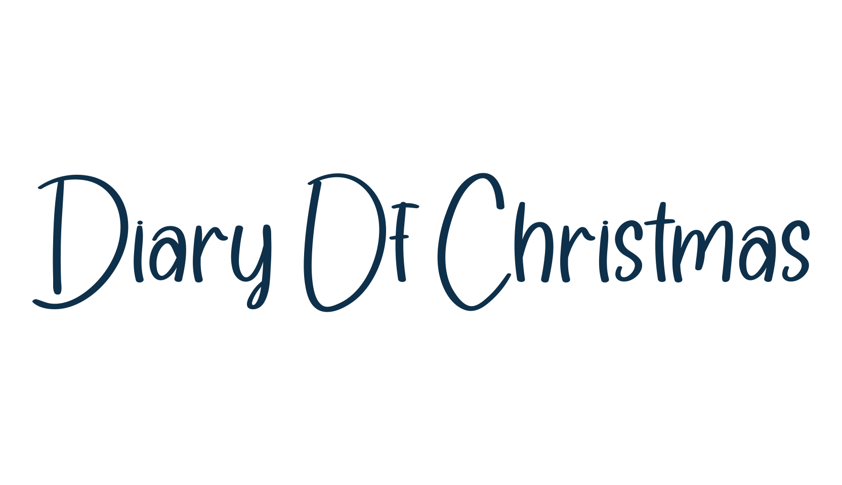 Diary Of Christmas, handwriting font preview