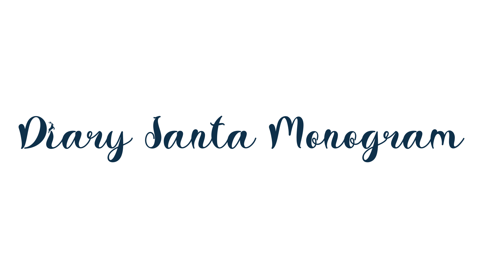 Diary Santa Monogram, display market font preview