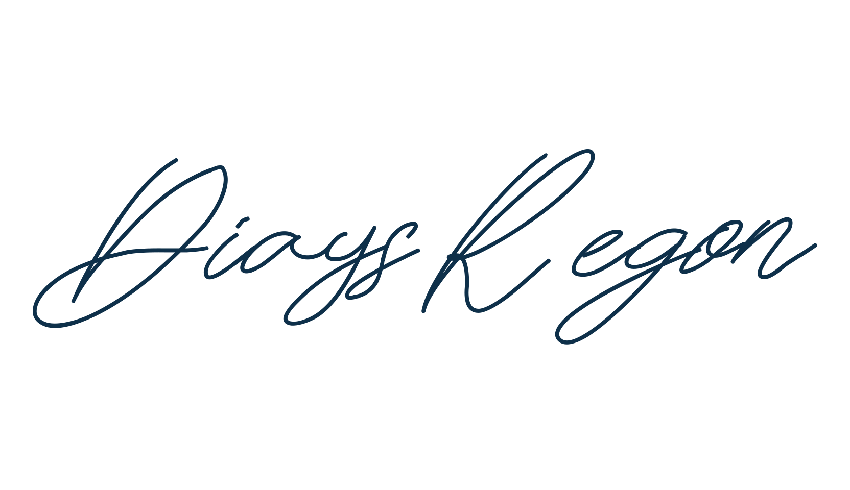 Diays Regon, handwriting font preview