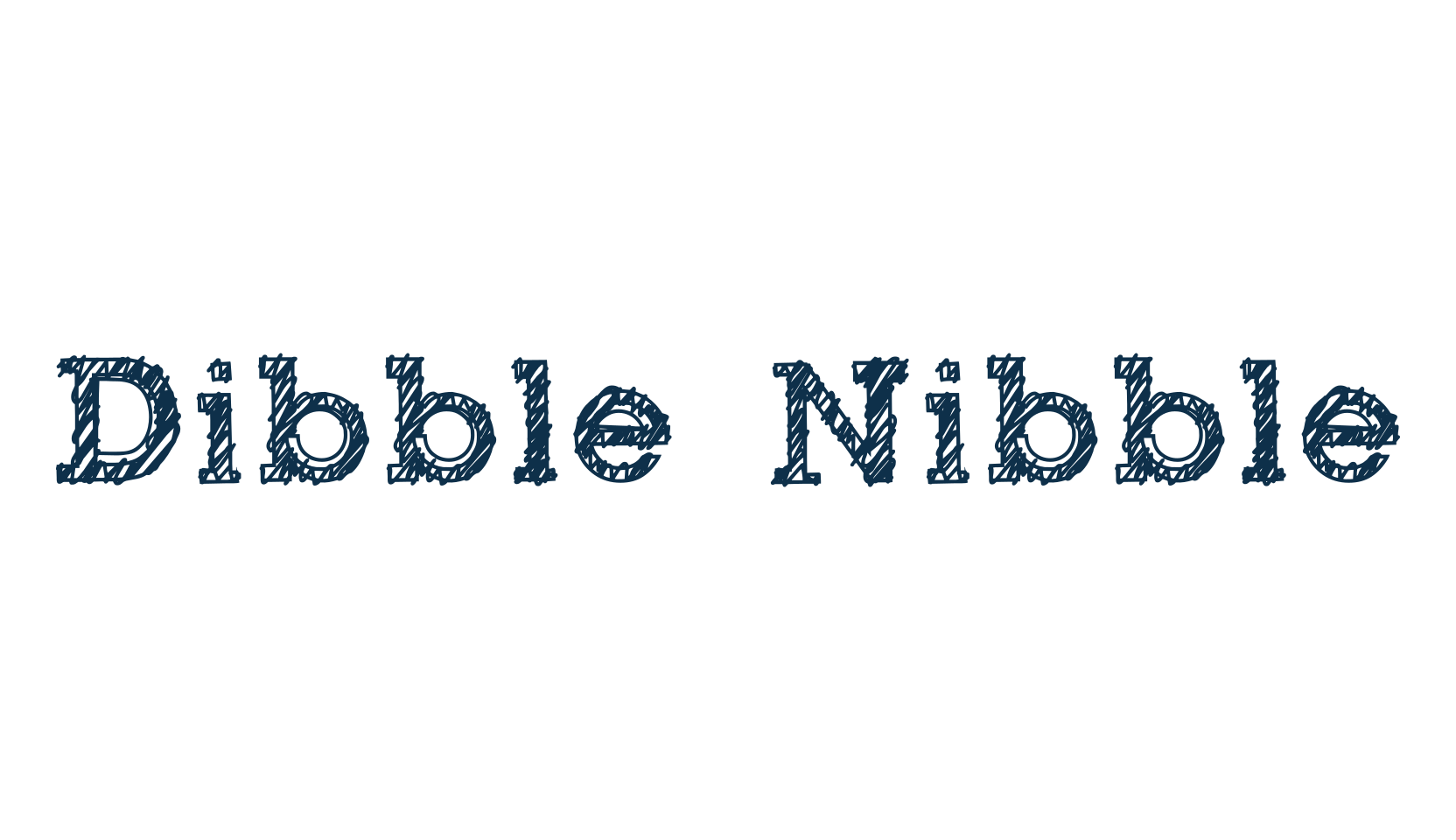 Dibble Nibble, fancy various decorative font preview