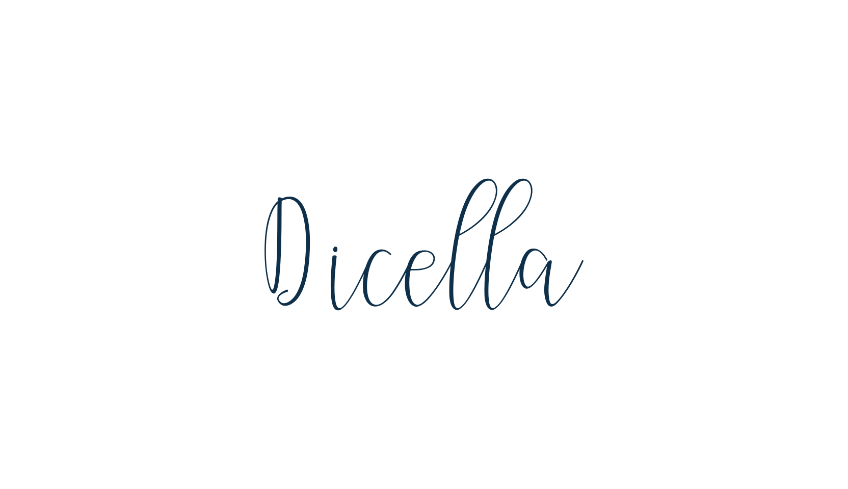 Dicella, script calligraphy fancy decorative font preview