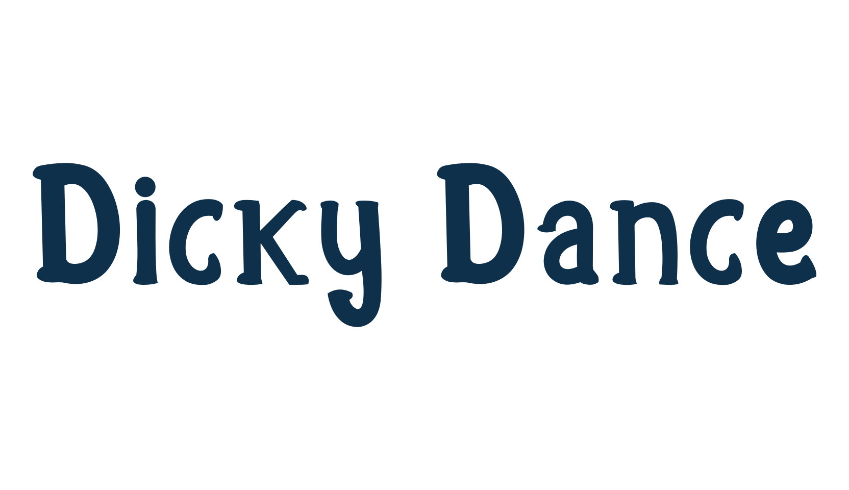 Dicky Dance, fancy cartoon decorative font preview