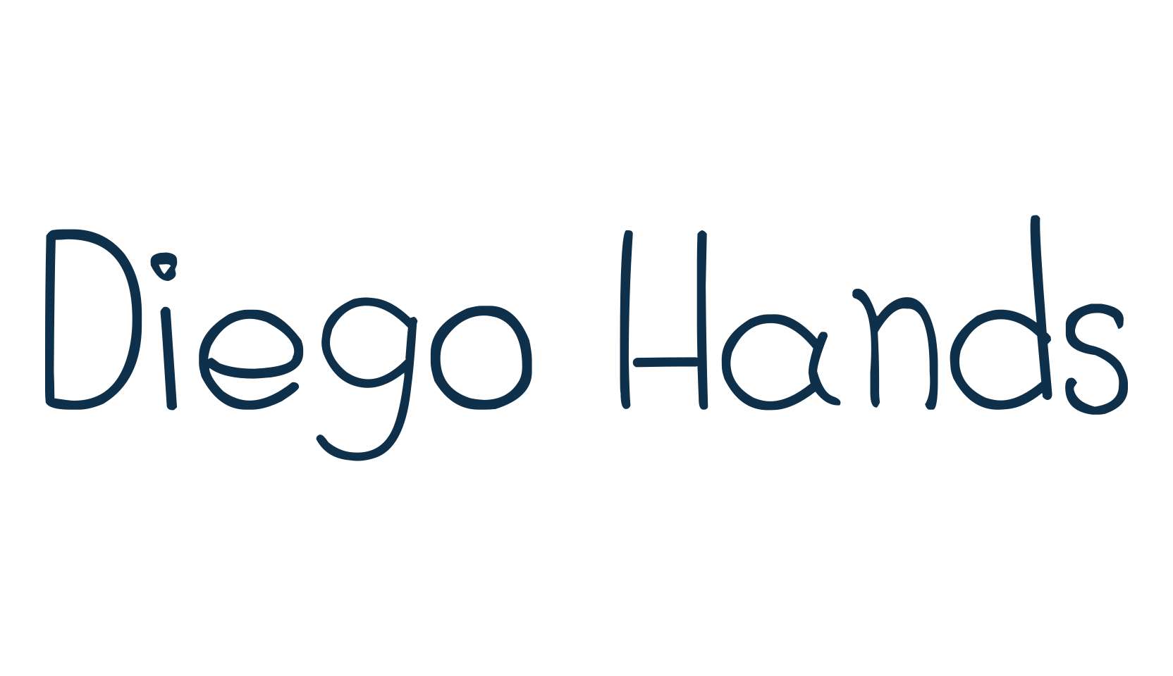 Diego Hands, handwriting font preview