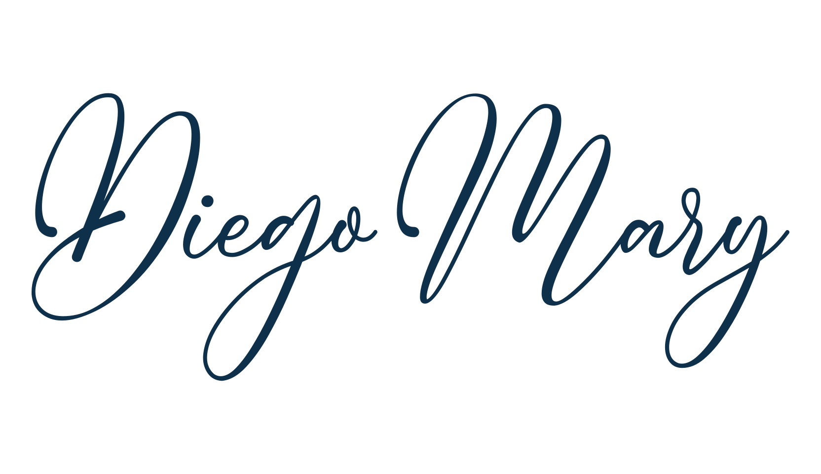Diego Mary, handwriting font preview